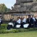 Momen Romantis di Borobudur, Macron Sopiri Brigitte Pakai Buggy Car