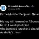 Israel-Australia Memanas, Netanyahu Sebut Albanese Pengkhianat