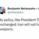 Netanyahu dan Trump Tegaskan Iran Tak Boleh Punya Senjata Nuklir