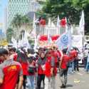 Aksi Buruh GSPMII di Luar Kawasan May Day Monas, Ini Tuntutannya