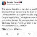 Trump Sebut Iran Lakukan Pelanggaran Bodoh Terkait Pelanggaran Gencatan Senjata