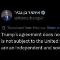 Israel Masih Tak Terima Rencana Damai Iran-AS