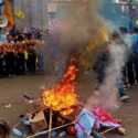Bakar Keranda di Depan Gedung DPR, Demo PMII Ricuh