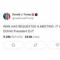 Trump Umumkan Pembicaraan Baru dengan Iran di Qatar