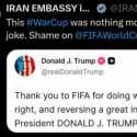 Iran Kecam FIFA Usai Balogun Lolos Skorsing, Piala Dunia 2026 Disebut War Cup