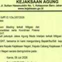 Beredar Surat Diduga dari Kejagung untuk Konsolidasi Usai Penggeledahan Cafe de' CLAN Signature