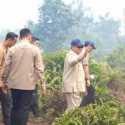 Tanpa Masker, Prabowo Tinjau Langsung Karhutla di Kalbar