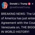 Trump Umumkan Kesepakatan Minyak dengan Venezuela, AS Amankan 65 Miliar Barel