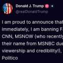 Trump Larang Tiga Media Meliput di Gedung Putih