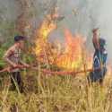 Brimob Malut Gercep Padamkan Kebakaran Lahan