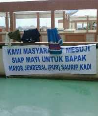 Masyarakat Mesuji di GCM Siap Mati untuk Saurip Kadi?