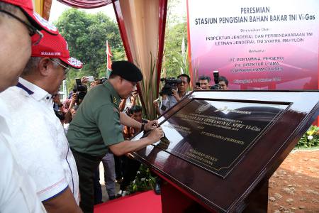 Pertamina Operasikan Stasiun BBG di Mabes TNI