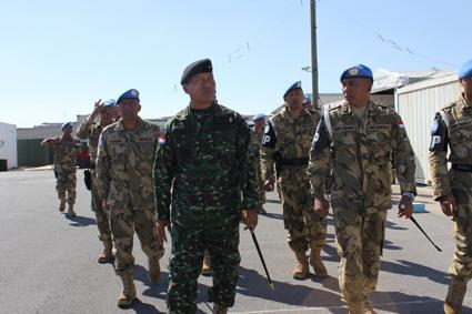 Komandan PMPP TNI Kunjungi Satgas POM di Lebanon