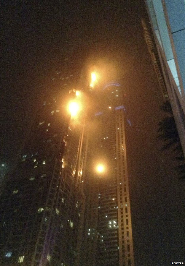 Gedung Pencakar Langit di Dubai ini Dilalap Si Jago Merah