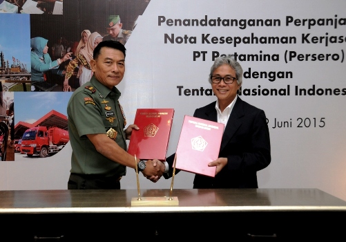 TNI Perpanjang MoU dengan PT Pertamina