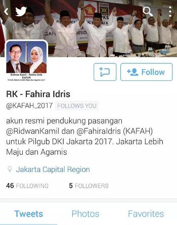 Ridwan Kamil Minta Akun Twitter yang Mempromosikannya sebagai Cagub DKI Ditutup