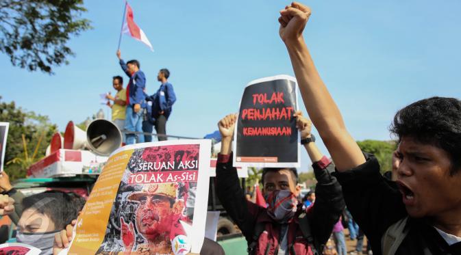 Demo Penolakan Kedatangan Presiden Mesir Berlanjut