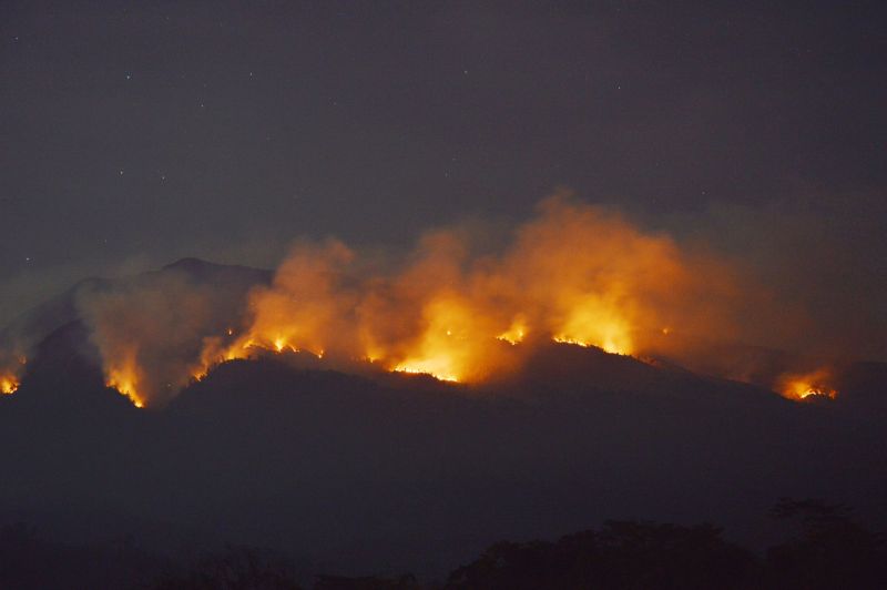 Belum Dapat Diatasi, Kebakaran Gunung Lawu Malah Merembet ke Jateng