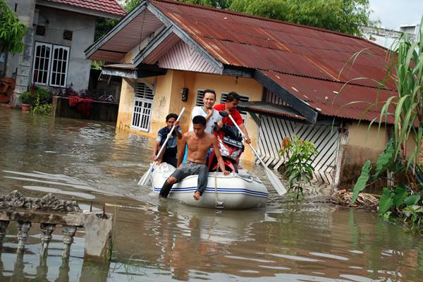 Tiga Kecamatan Di Binjai Dilanda Banjir Mencapai Dua Meter