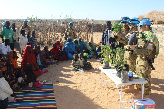 Prajurit TNI Kenalkan Penghijauan di Darfur