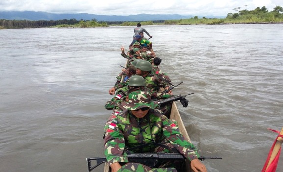 Satgas TNI Temukan Patok Batas RI-PNG Sudah Hilang