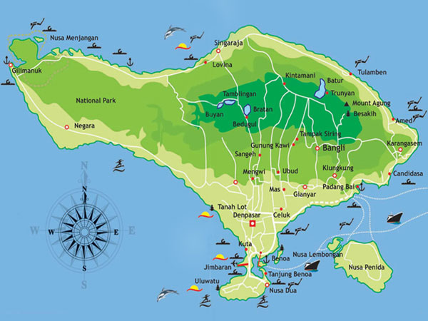  Peta  Bali  Lengkap Dengan Tempat Wisata Peta  Wisata 