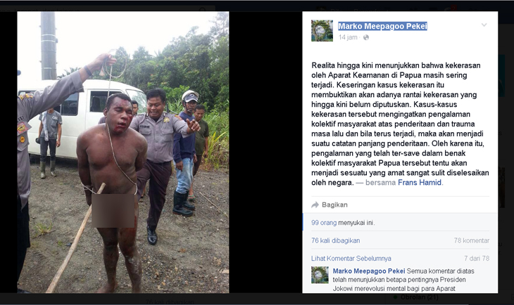 Komnas HAM Tanggapi Foto Pria Papua Yang Ditelanjangi Dan Dianiaya