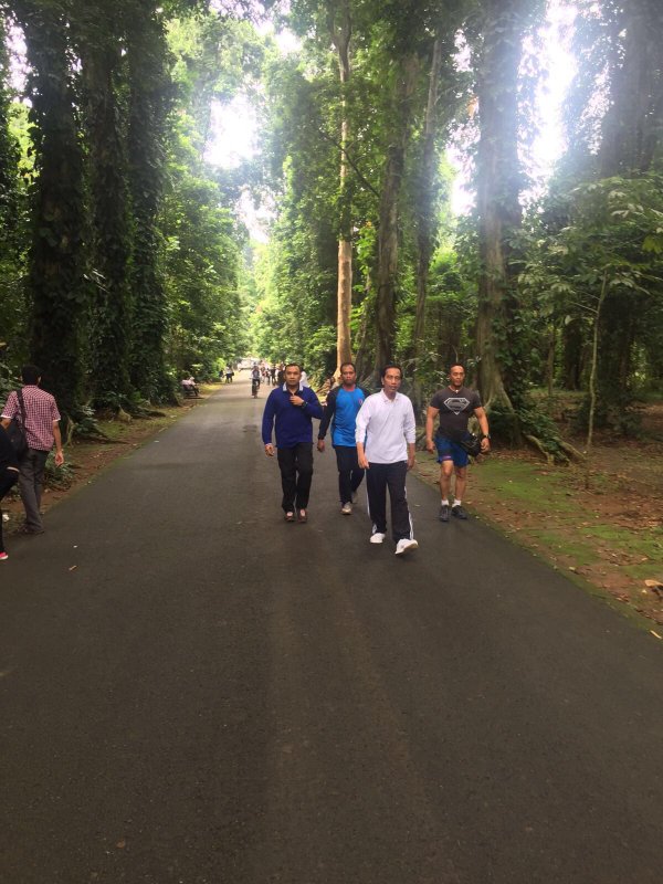 Presiden Jokowi JJS Di Kebun Raya Bogor