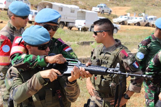 Satgas Indobatt-FCR Perancis Latihan Bersama di Lebanon Selatan