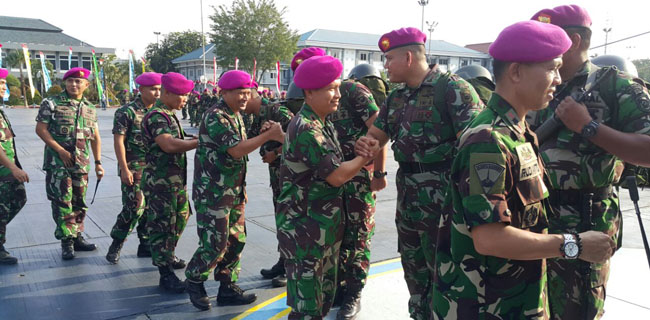 Danpasmar 2 Ingatkan Prajurit TNI Jaga Solidaritas Dengan Polri