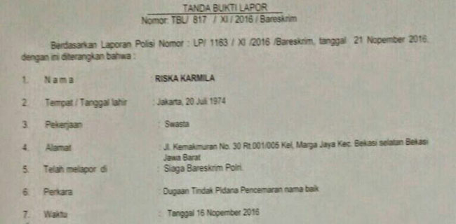 Soal Massa Bayaran, Giliran MPJ Laporkan Ahok Ke Bareskrim