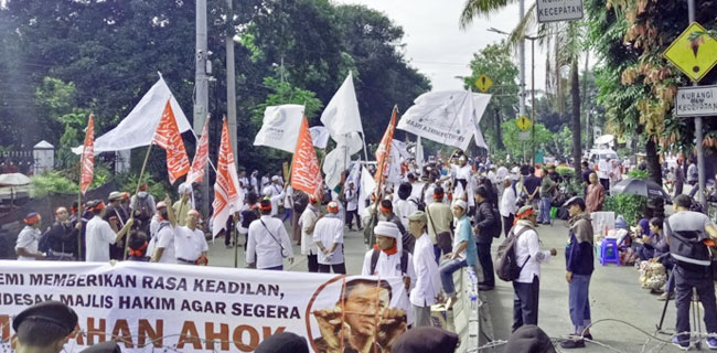 Massa Pro Dan Kontra Ahok Mulai Berkurang