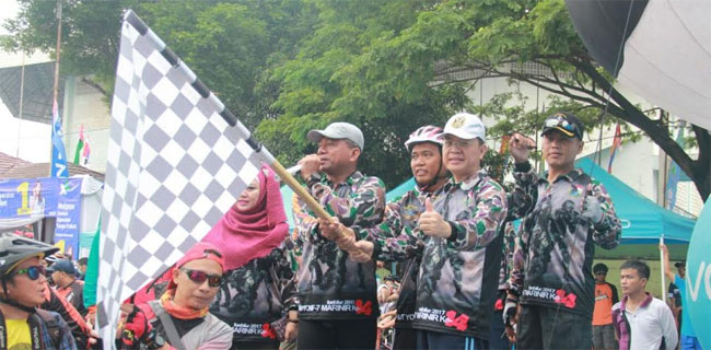 Rayakan HUT Ke-14, Yonif-7 Marinir Gelar Fun Bike