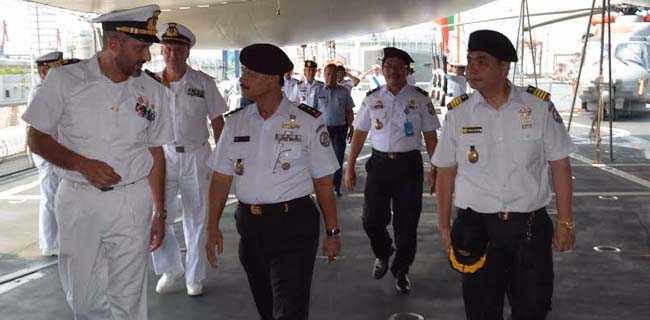 Petinggi Bakamla Kunjungi Kapal Perang Italia Di Tanjung Priok