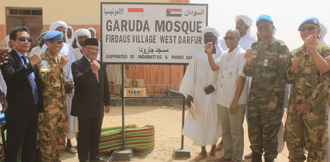 Pasukan Garuda Darfur Resmikan Masjid Di Sudan