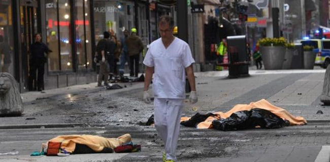 Serangan Truk Di Stockholm, Polisi Ciduk Seorang Pria