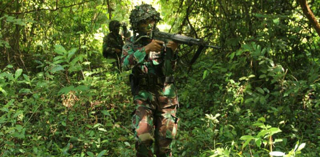 Puslatpur Marinir Teluk Ratai Latih Tembak Reaksi Pasukan Tempur