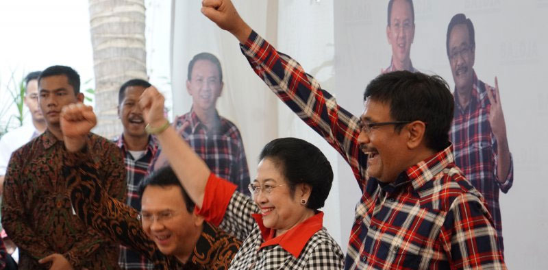 Megawati Hadiri Pelantikan Djarot Sebagai Gubernur DKI Jakarta