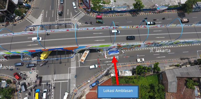 Overpass Antapani Aman Dilalui Kendaraan Selama Perbaikan Saluran Air PDAM