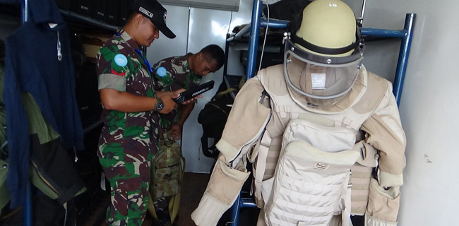 Pasukan Garuda Cek Rutin Material Jihandak