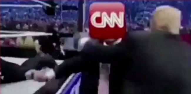 Video Modifikasi Trump Pukul McMahon Di Twitter Jadi Sorotan Pekerja Media