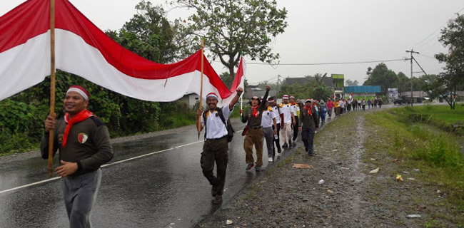 Kenang Pahlawan, PKS Mimika Kirab Merah Putih Sepanjang 12 Km