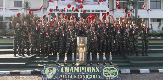 Kopassus Tiga Kali Berturut-turut Juara Umum Lomba Tembak Piala KSAD
