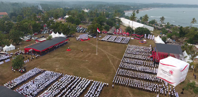 Tegaskan Komitmen, Telkom Dan Krakatau Steel Gelar Upacara Bendera Di Banten