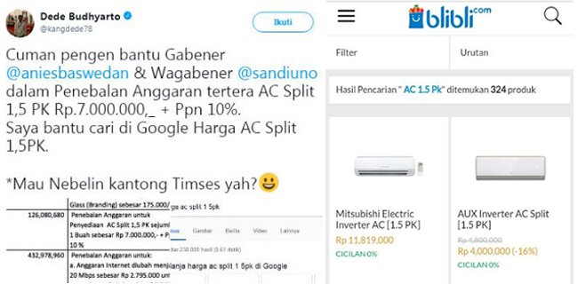 Harga AC Dikunci