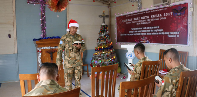 Pasukan Garuda Rayakan Natal Di Afrika Tengah