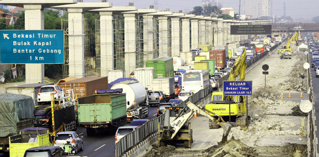 Jasa Marga Tutup 1 Lajur Tol Japek