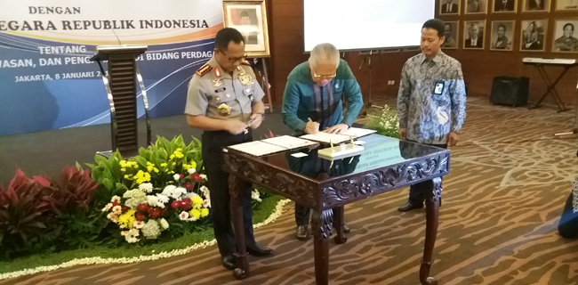 Mendag Dan Kapolri Teken MoU Pengamanan Perdagangan