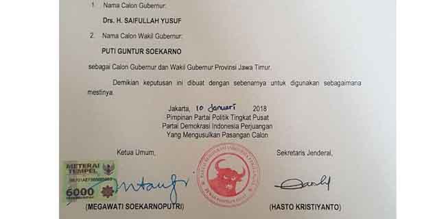 Sekjen PDIP Minta Masyarakat Jatim Bersabar