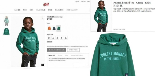 Peritel H&M Dianggap Rasis Karena Foto Ini